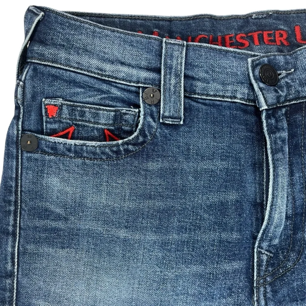 True Religion x Manchester United Men’s 31‎ Jack Super Skinny Jeans Blue